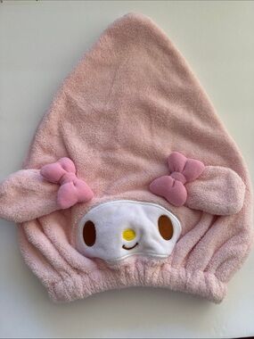 Sanrio Pink My Melody Plush Hair Wrap Towel